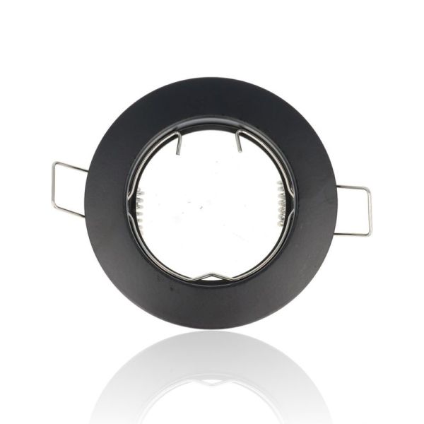 Porta faretto rotondo da incasso diam.78mm, GU10, Nero