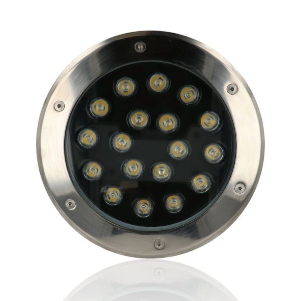 Faretto da interrare diam.230mm 18W, 220Vac, Luce Calda