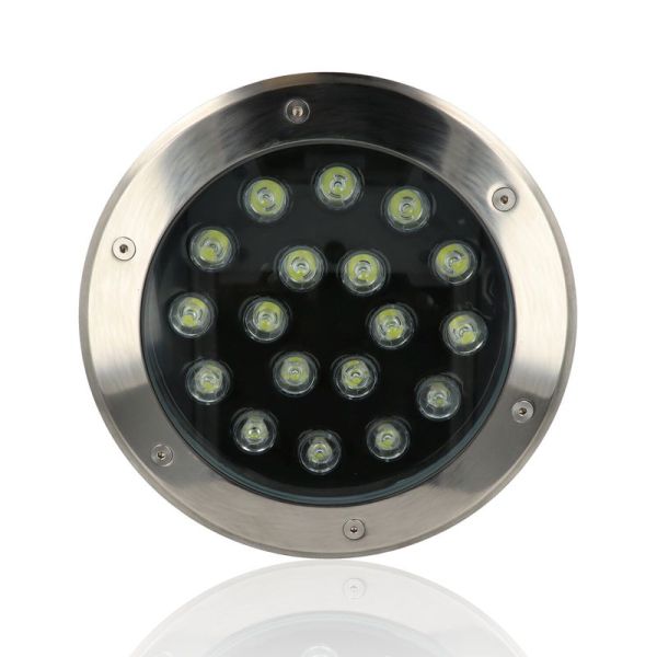 Faretto da interrare diam.230mm 18W, 220Vac, Luce Fredda