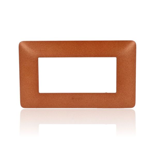 BTICINO AM4804TRT - Placca 4 Moduli - Rosso Terra - Materiale Tecnopolimero - Matix