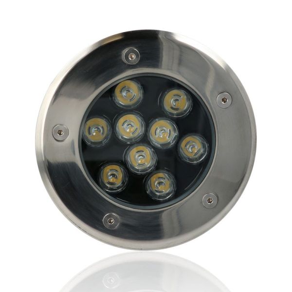 Faretto da interrare diam.160mm, 9W, 220Vac, Luce Calda