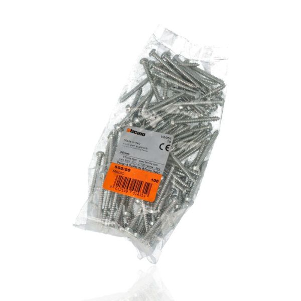 BTICINO 500/00 - Sacchetto Da 100 Viti Lunghe 35Mm Per Supporti