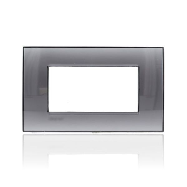 BTICINO LNA4804KF - Placca Quadra 4 Moduli - Fumo Di Londra - LivingLight