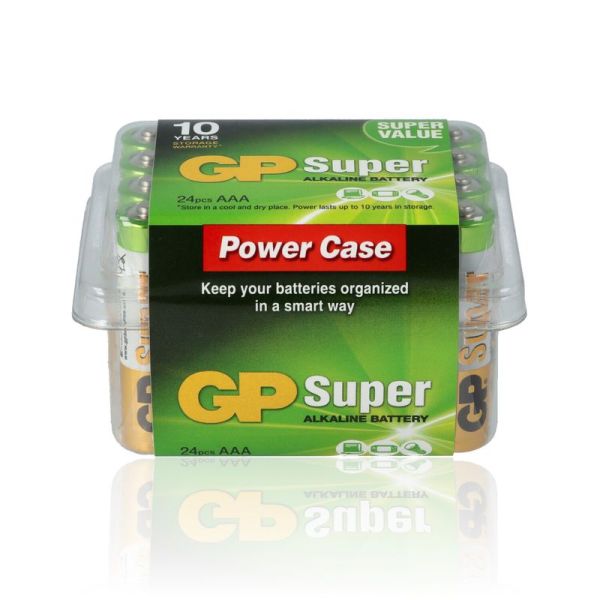 24 Batterie Gp Super Alkalina, 1.5V, 24A/Lr03, Ministilo AAA, Blister