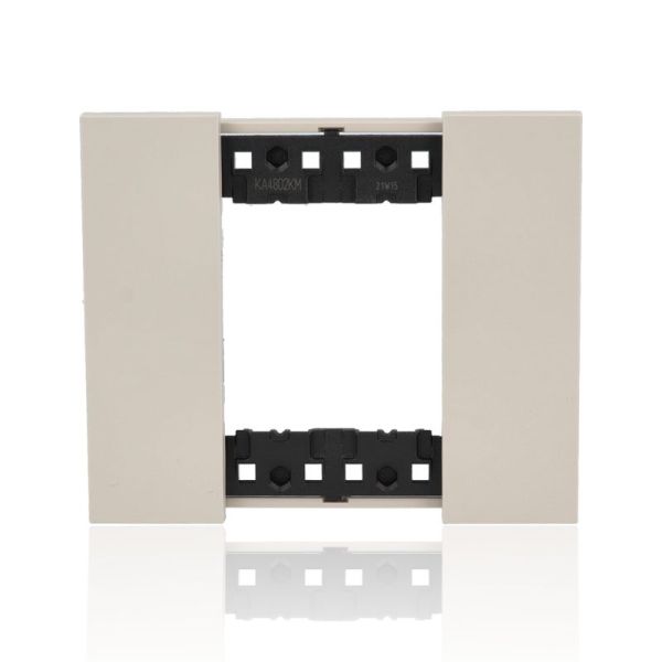 BTICINO KA4802KM - Placca  2 Moduli - Sabbia - Now