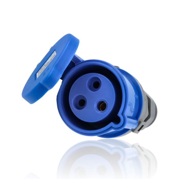 Presa industriale con coperchio, IP44, 2P+T, 32 A, 230V