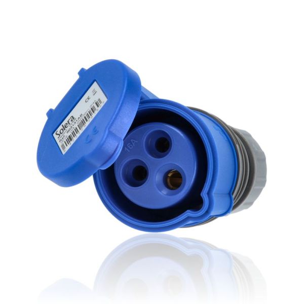 Presa industriale con coperchioIP44, 2P+T, 16 A, 230V