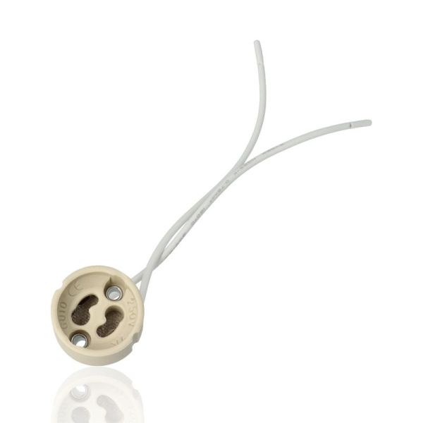 Portalampada in ceramica con attacco GU10 equivalente EM-P-GU10