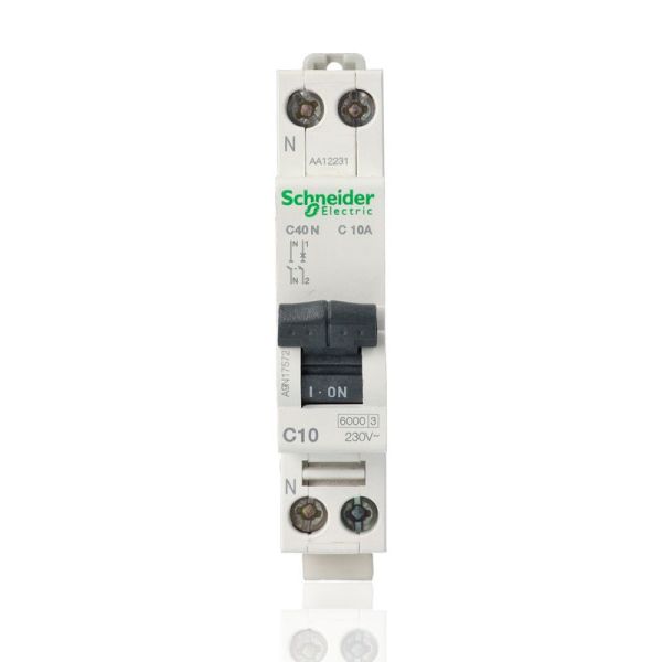 SCHNEIDER A9N17572 - Interruttore magnetotermico C40N 1P+N C 10A 6000A