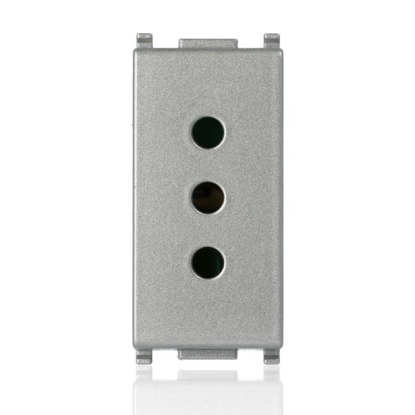 VIMAR 14201.SL - Presa 2P+T 10A P11 Silver (Plana)