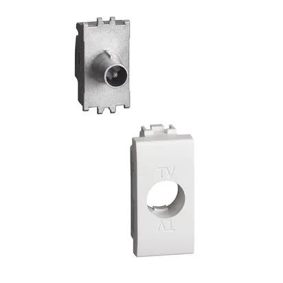 Presa TV diretta 1 modulo - Bianco